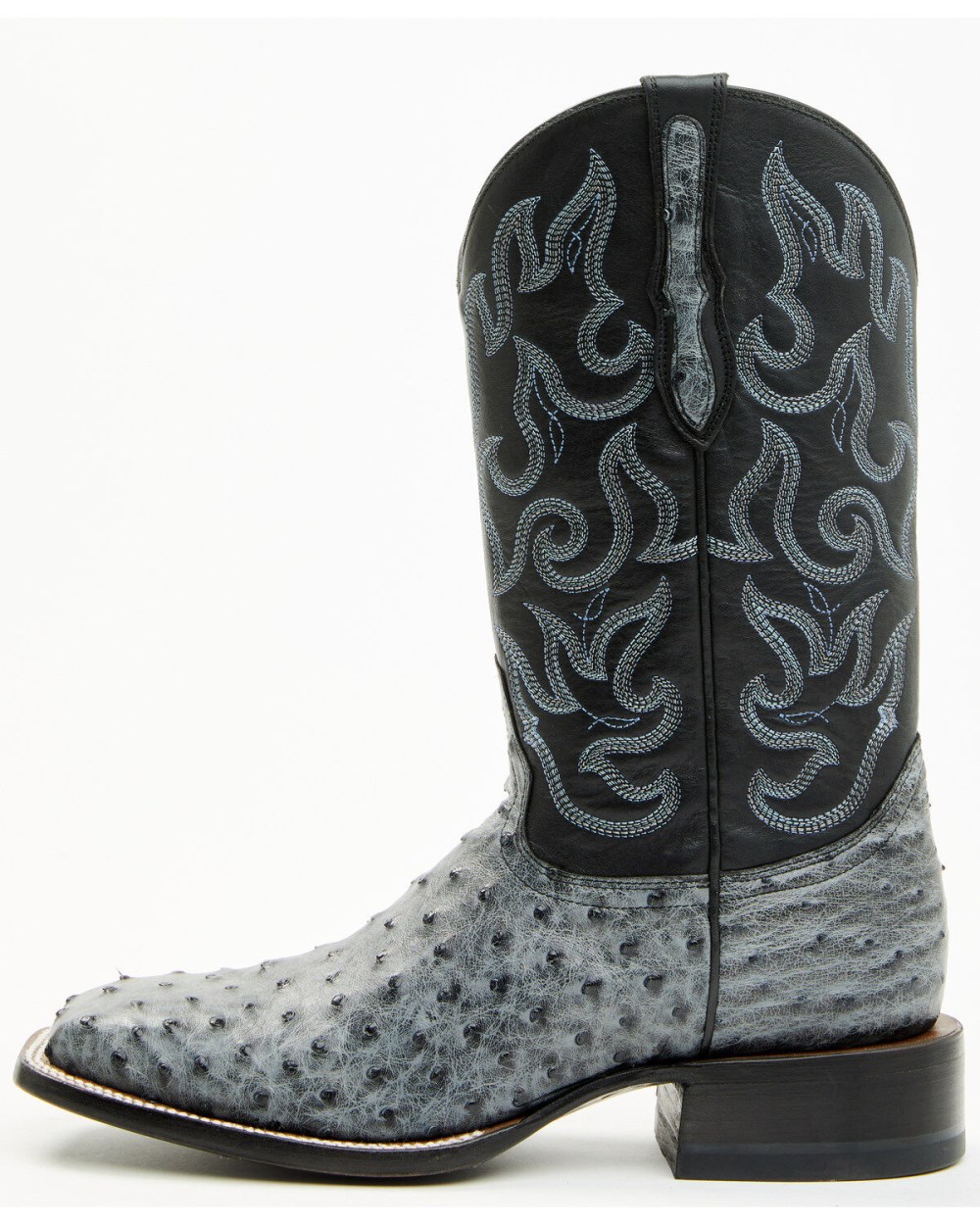 Cody James - Men's Exotic Full Quill Ostrich Western Boots - Broad Square Toe | Grey Cody James - Men's Exotic Full Quill Ostrich Western Boots - Broad Square Toe | Grey