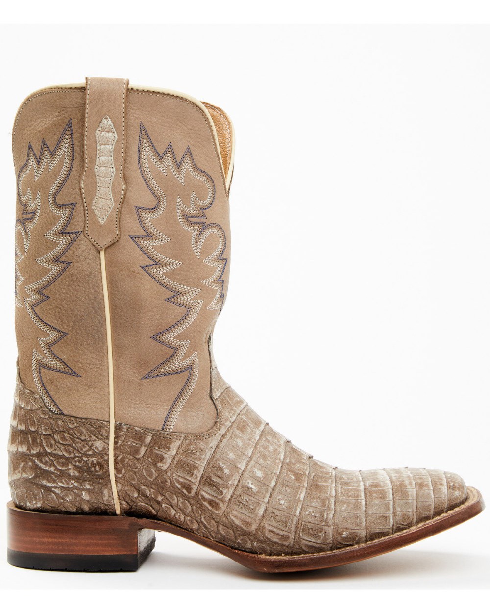 Cody James - Men's Exotic Caiman Belly Western Boots - Broad Square Toe | Tan