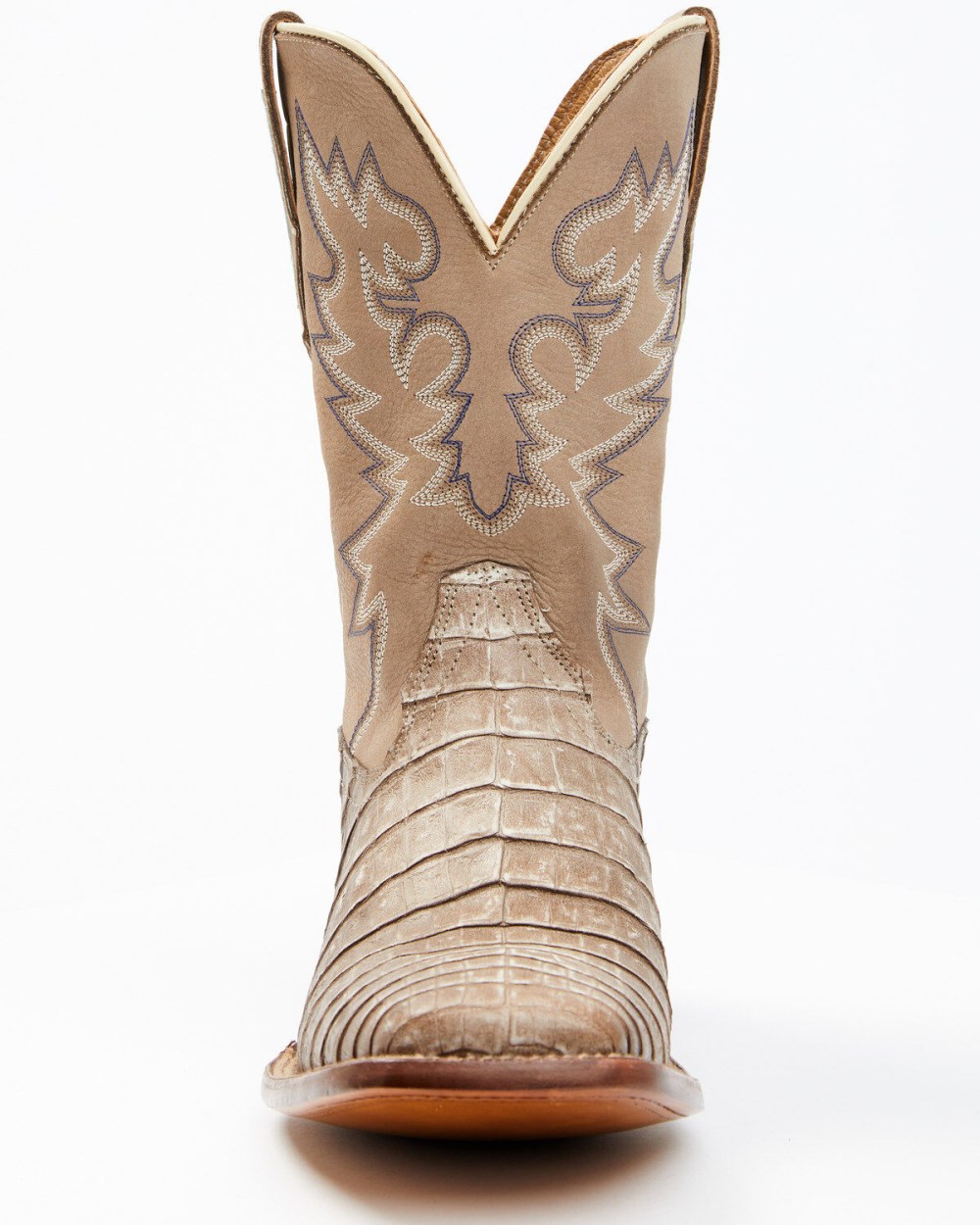 Cody James - Men's Exotic Caiman Belly Western Boots - Broad Square Toe | Tan