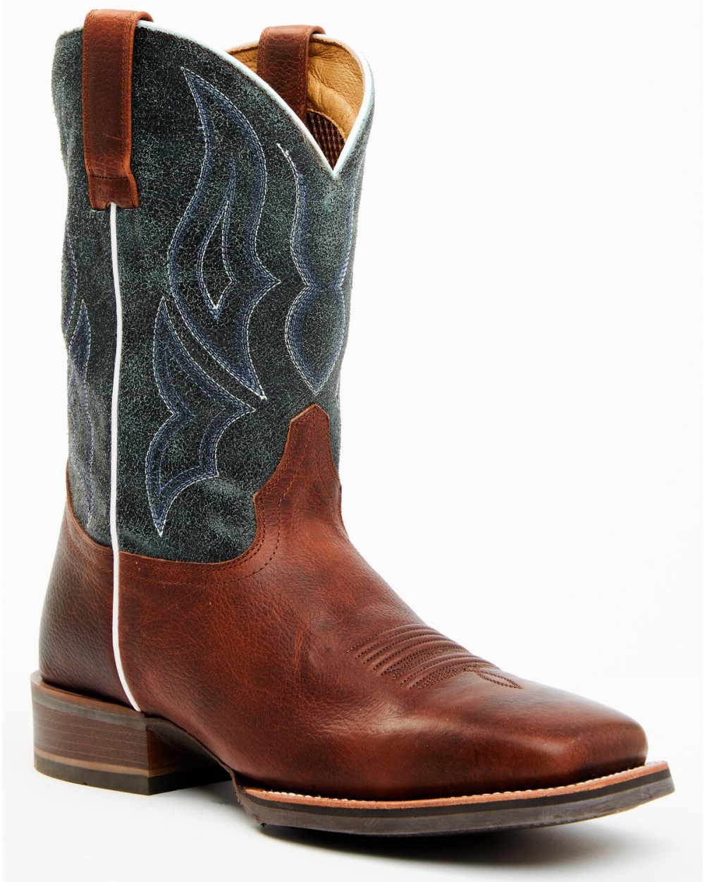 Cody James - Men's Xtreme Xero Gravity Western Performance Boots - Broad Square Toe | Brown/blue Cody James - Men's Xtreme Xero Gravity Western Performance Boots - Broad Square Toe | Brown/blue