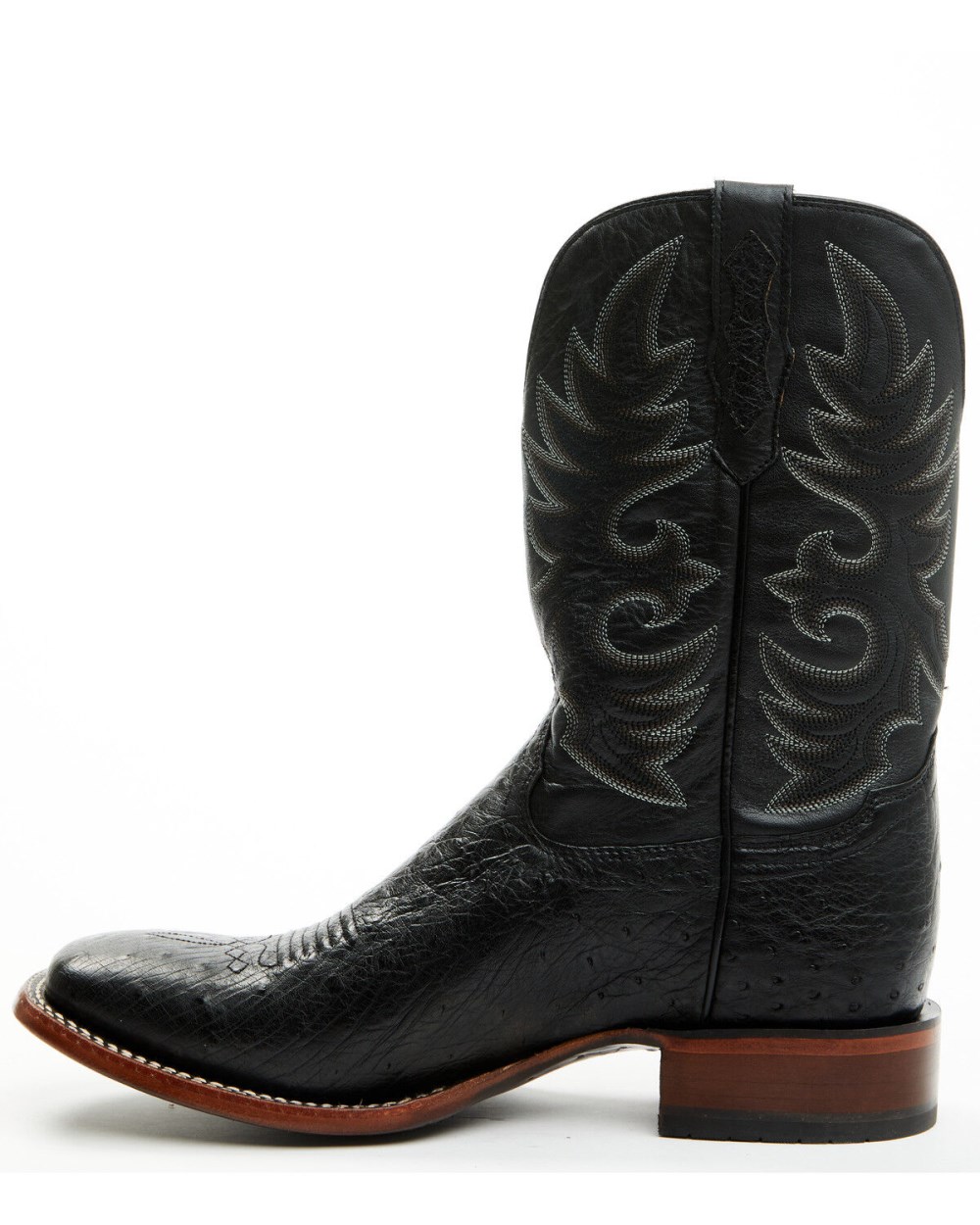 Cody James - Men's Exotic Full Quill Ostrich Western Boots - Broad Square Toe | Black Cody James - Men's Exotic Full Quill Ostrich Western Boots - Broad Square Toe | Black