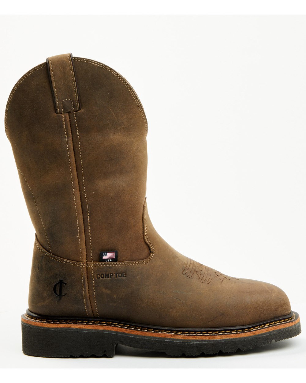 Cody James - Men's Pull-On Waterproof Work Boots - Composite Toe | Brown Cody James - Men's Pull-On Waterproof Work Boots - Composite Toe | Brown