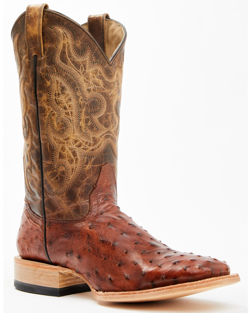 Cody James - Men's Exotic Full Quill Ostrich Western Boots - Broad Square Toe | Brown Cody James - Men's Exotic Full Quill Ostrich Western Boots - Broad Square Toe | Brown
