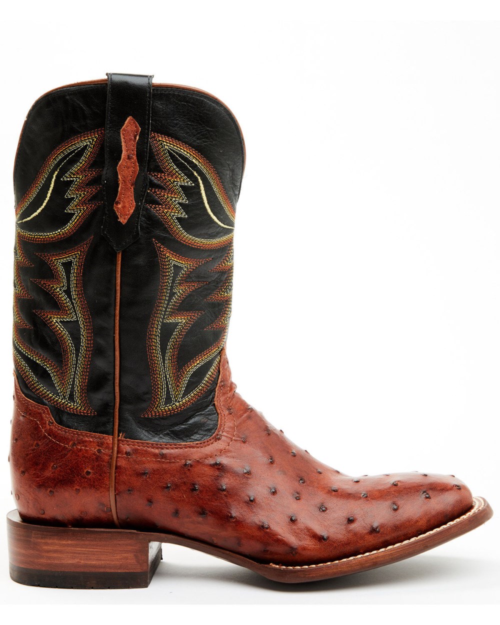 Cody James - Men's Exotic Full-Quill Ostrich Western Boots - Broad Square Toe | Cognac