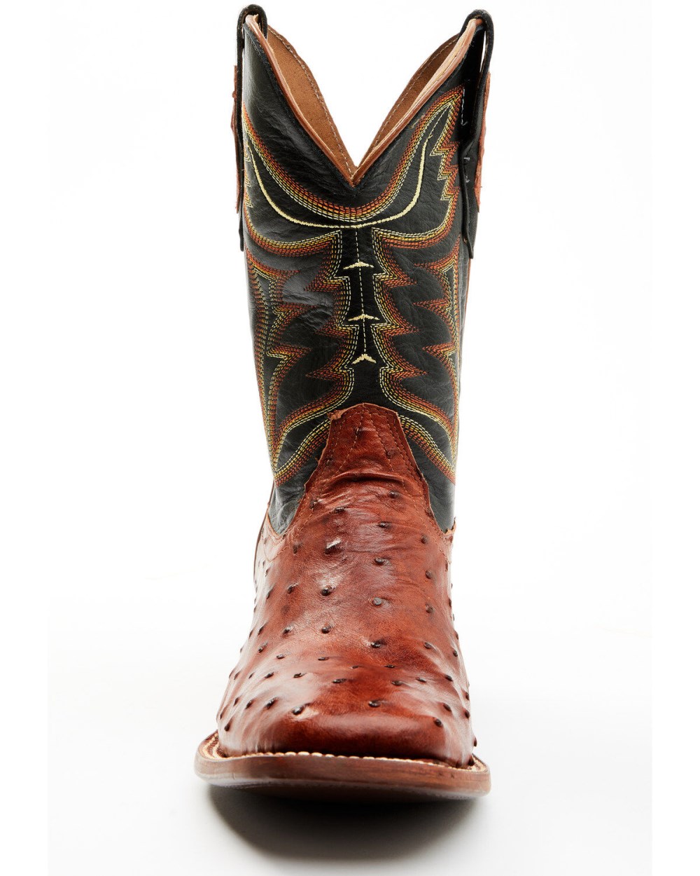 Cody James - Men's Exotic Full-Quill Ostrich Western Boots - Broad Square Toe | Cognac