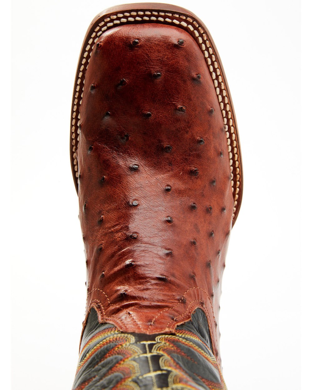 Cody James - Men's Exotic Full-Quill Ostrich Western Boots - Broad Square Toe | Cognac