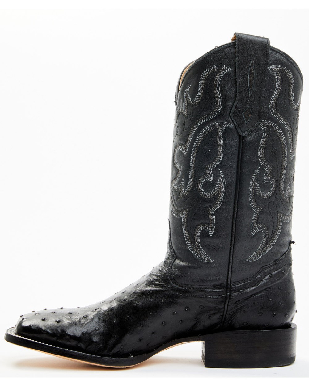 Cody James - Men's Exotic Full Quill Ostrich Western Boots - Broad Square Toe | Black Cody James - Men's Exotic Full Quill Ostrich Western Boots - Broad Square Toe | Black