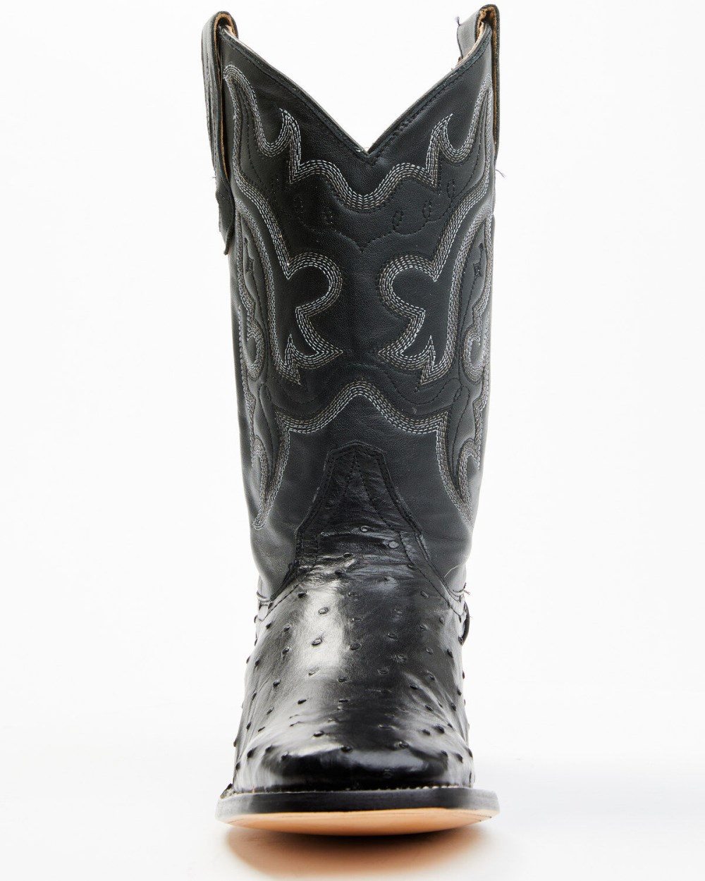 Cody James - Men's Exotic Full Quill Ostrich Western Boots - Broad Square Toe | Black Cody James - Men's Exotic Full Quill Ostrich Western Boots - Broad Square Toe | Black