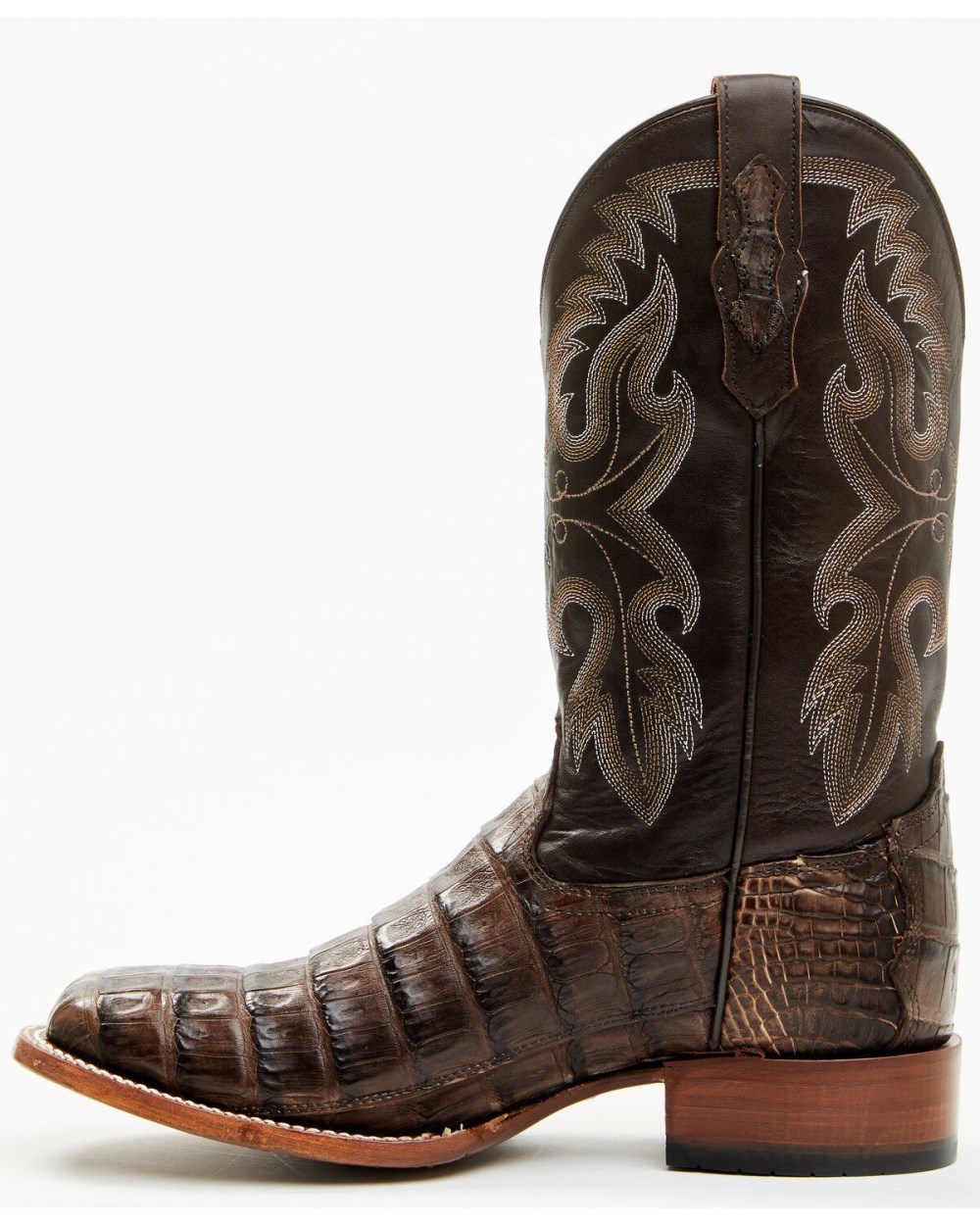Cody James - Men's Exotic Caiman Tail Skin Western Boots - Broad Square Toe | Dark Brown Cody James - Men's Exotic Caiman Tail Skin Western Boots - Broad Square Toe | Dark Brown