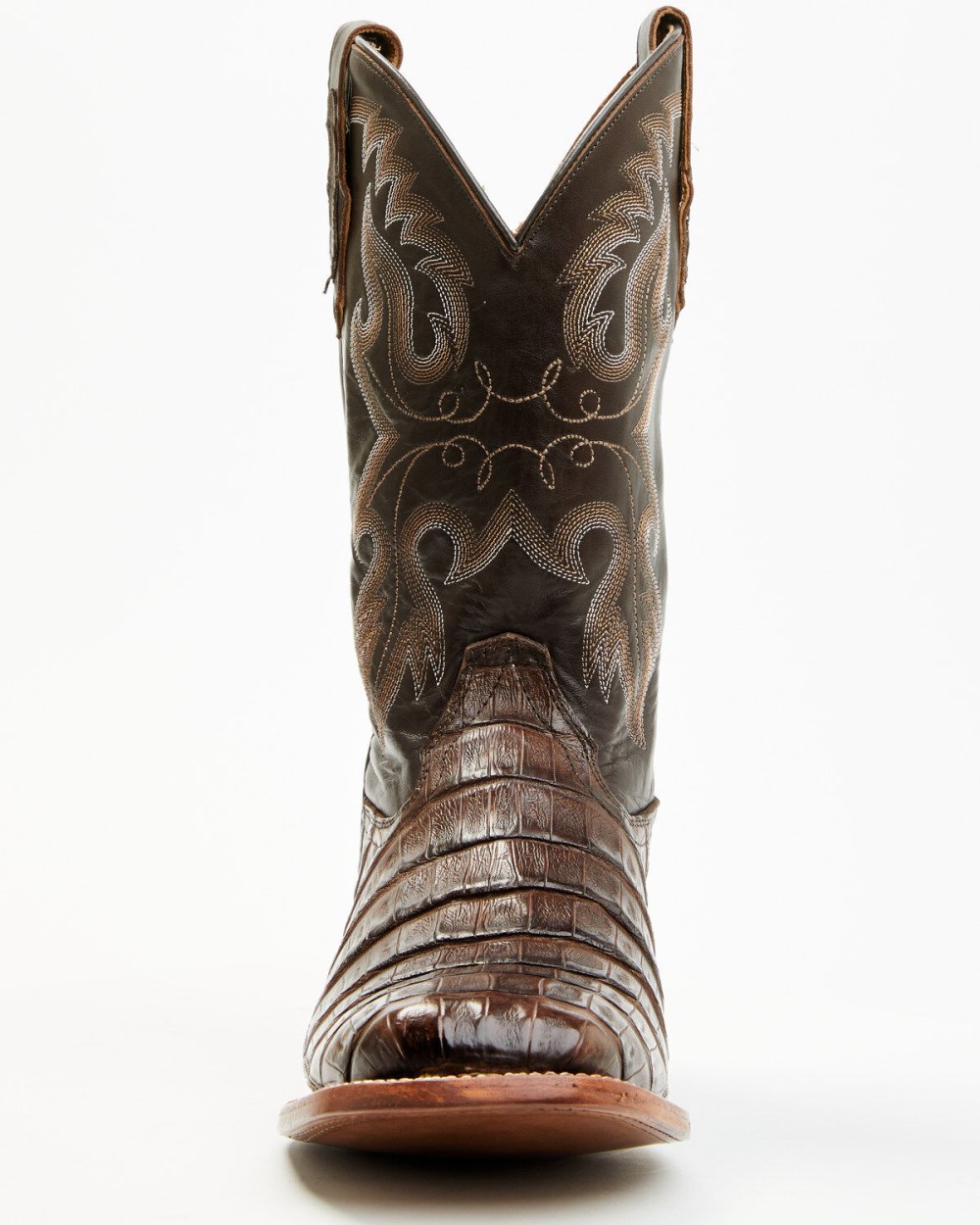 Cody James - Men's Exotic Caiman Tail Skin Western Boots - Broad Square Toe | Dark Brown Cody James - Men's Exotic Caiman Tail Skin Western Boots - Broad Square Toe | Dark Brown