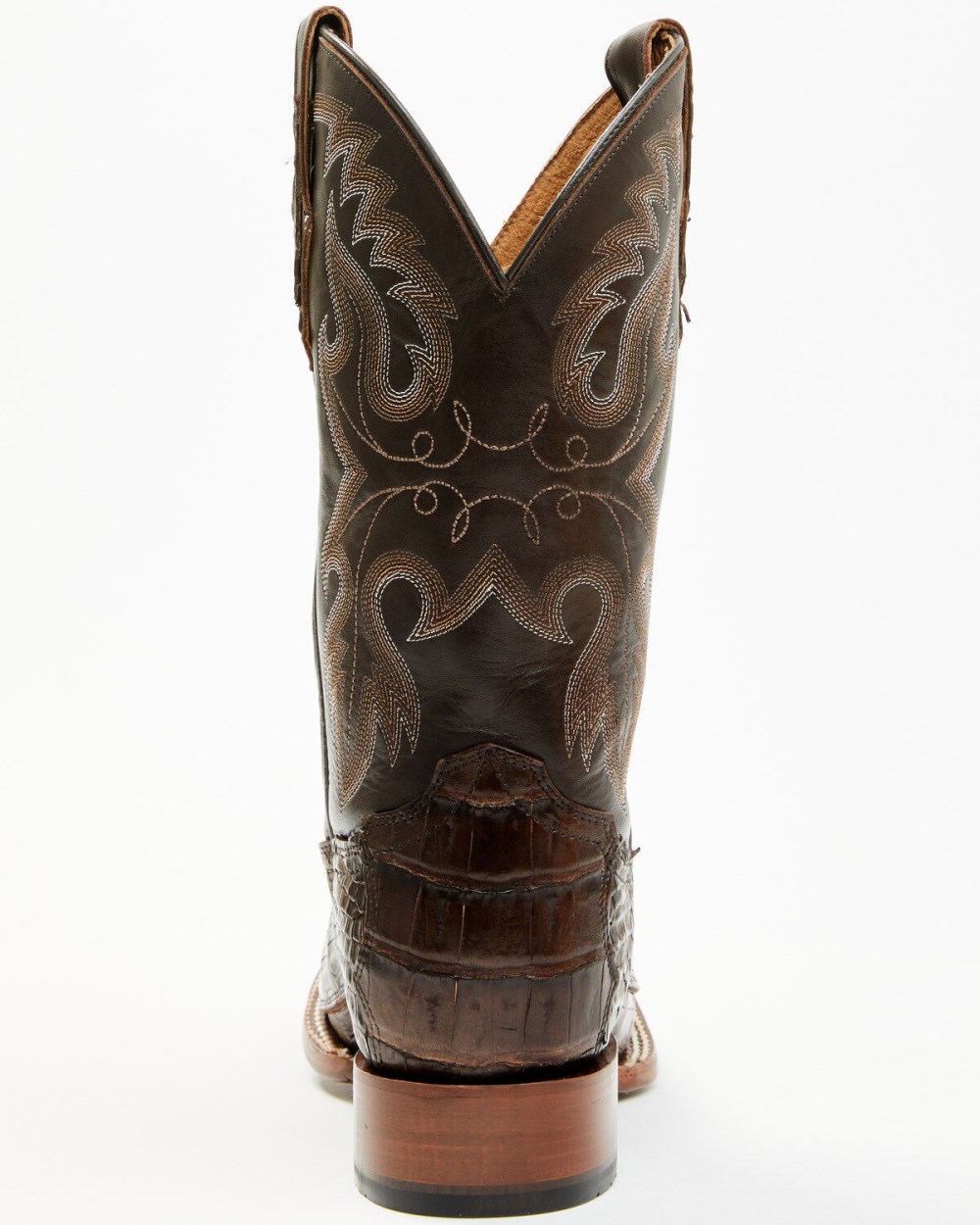 Cody James - Men's Exotic Caiman Tail Skin Western Boots - Broad Square Toe | Dark Brown Cody James - Men's Exotic Caiman Tail Skin Western Boots - Broad Square Toe | Dark Brown