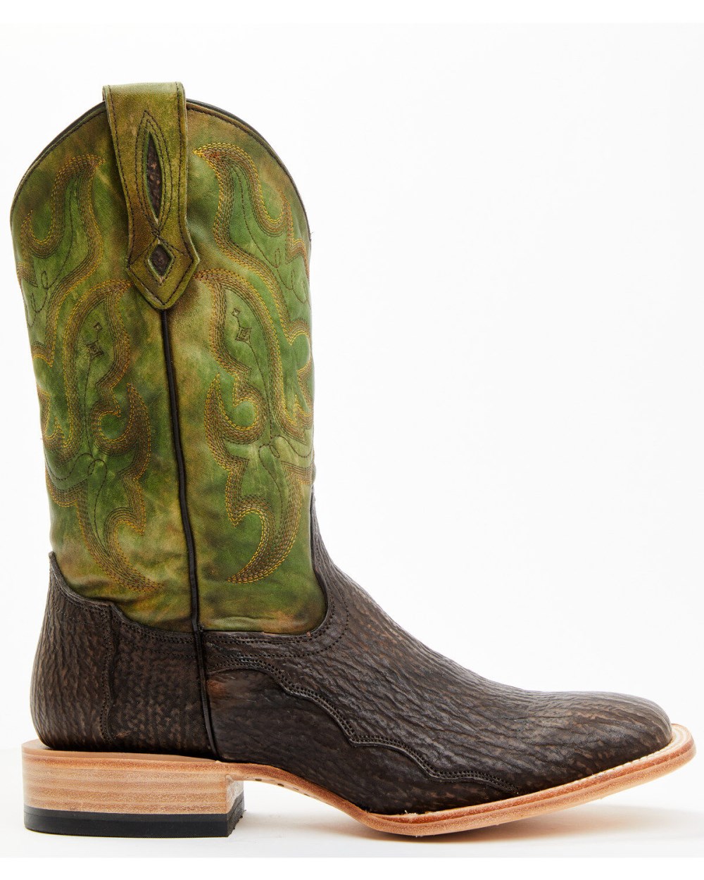 Cody James - Men's Exotic Shark Western Boots - Broad Square Toe | Green Cody James - Men's Exotic Shark Western Boots - Broad Square Toe | Green