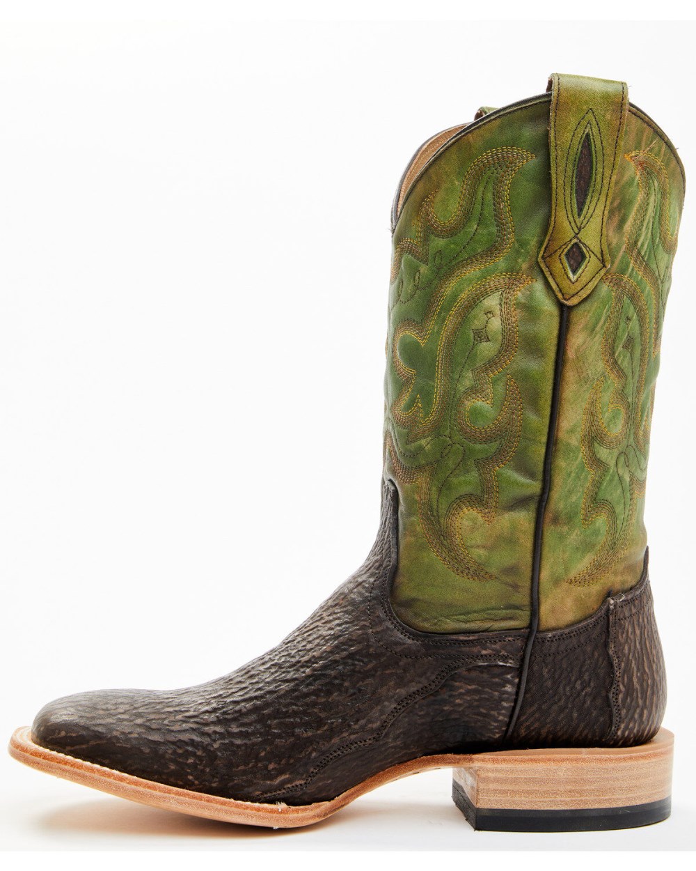 Cody James - Men's Exotic Shark Western Boots - Broad Square Toe | Green Cody James - Men's Exotic Shark Western Boots - Broad Square Toe | Green