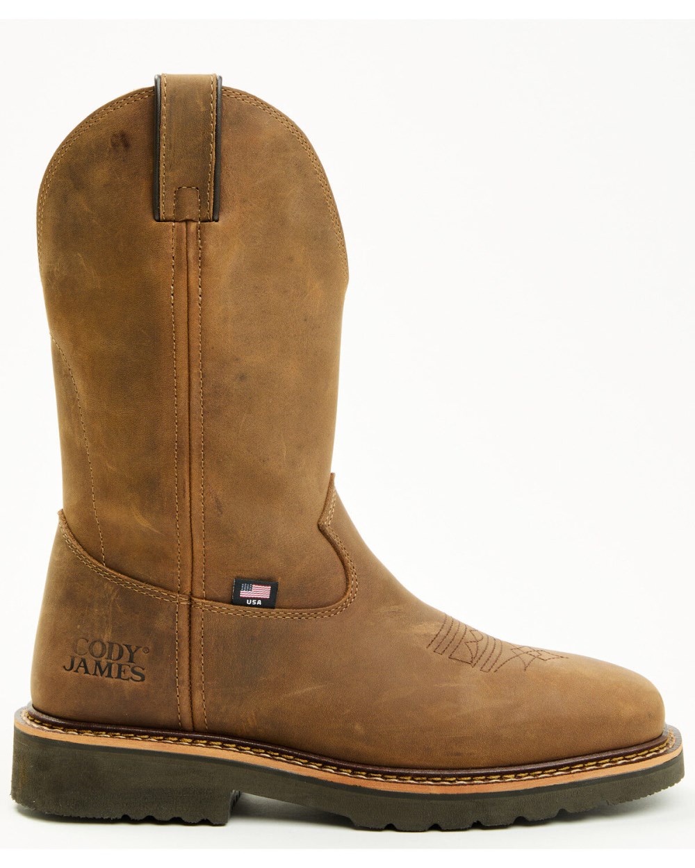 Cody James - Men's Pull-On Work Boots - Soft Toe | Brown Cody James - Men's Pull-On Work Boots - Soft Toe | Brown