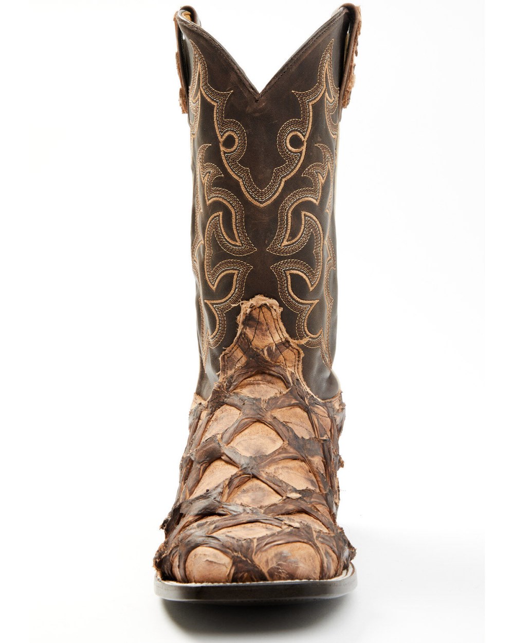 Cody James - Men's Exotic Pirarucu Western Boots - Broad Square Toe | Chocolate Cody James - Men's Exotic Pirarucu Western Boots - Broad Square Toe | Chocolate