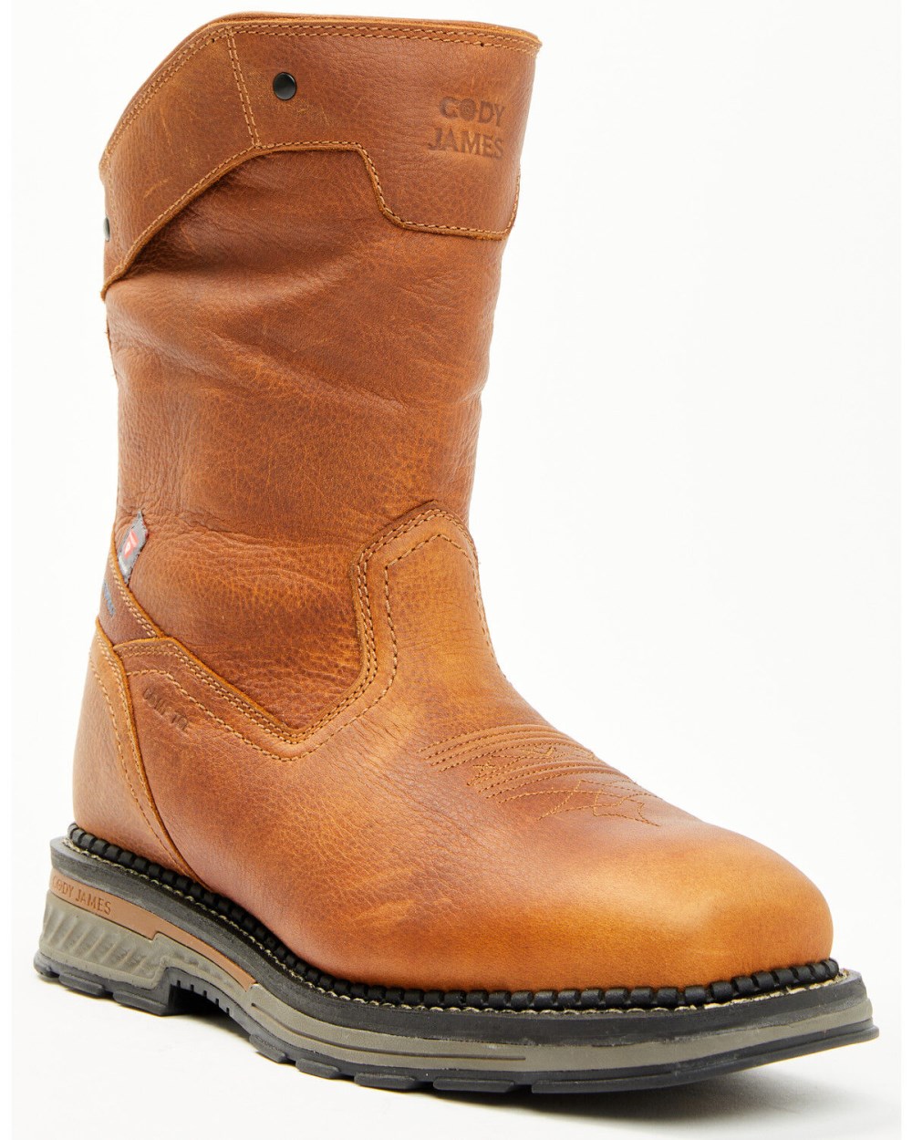 Cody James - Men's 11" Waterproof Insulated Pull-On Work Boots - Composite Toe | Medium Brown Cody James - Men's 11" Waterproof Insulated Pull-On Work Boots - Composite Toe | Medium Brown