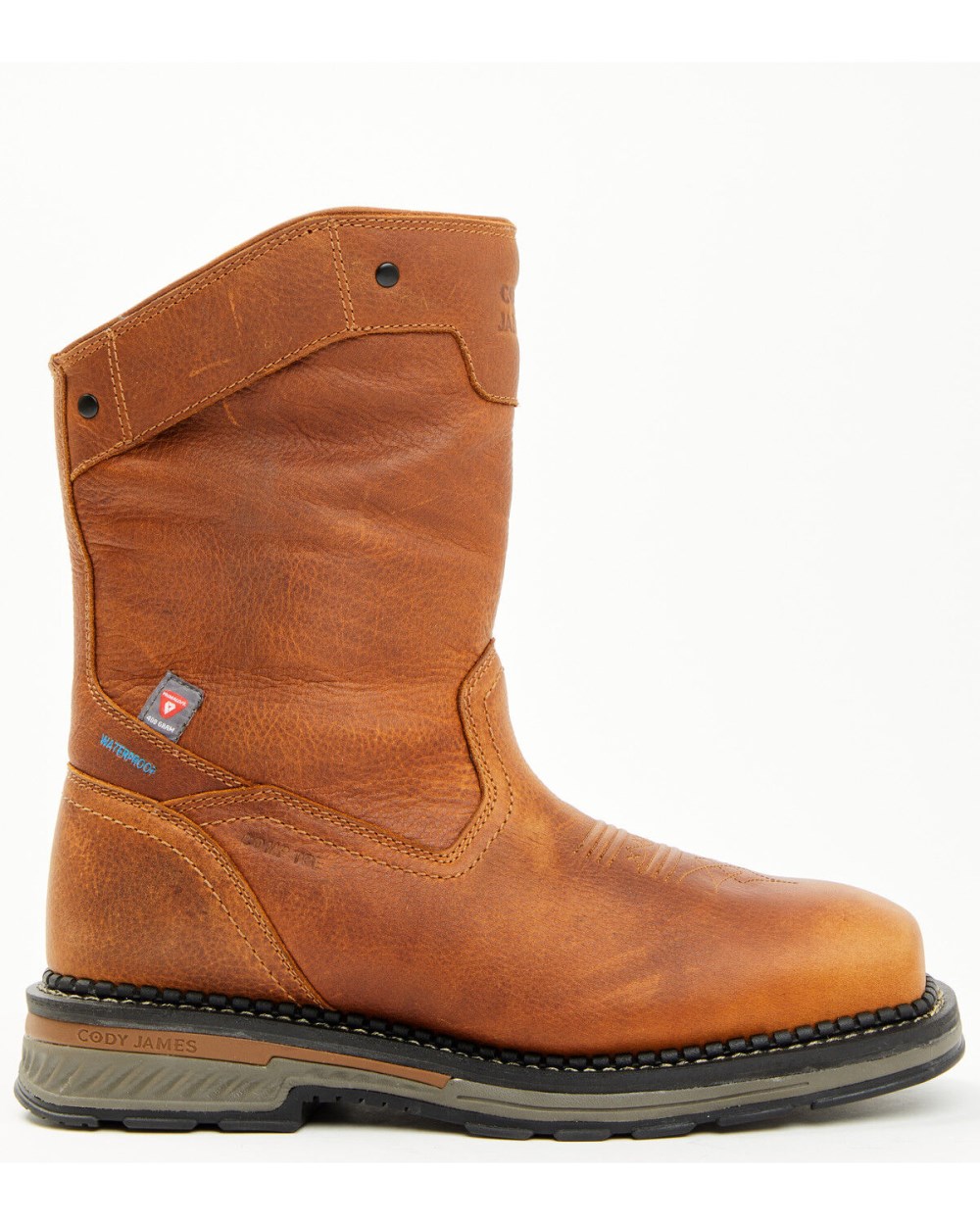 Cody James - Men's 11" Waterproof Insulated Pull-On Work Boots - Composite Toe | Medium Brown Cody James - Men's 11" Waterproof Insulated Pull-On Work Boots - Composite Toe | Medium Brown