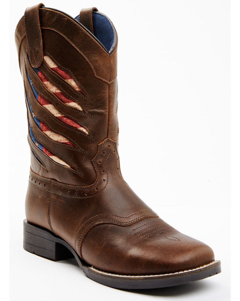 Cody James - Boys' Ripped Flag Western Boots - Broad Square Toe | Multi Cody James - Boys' Ripped Flag Western Boots - Broad Square Toe | Multi