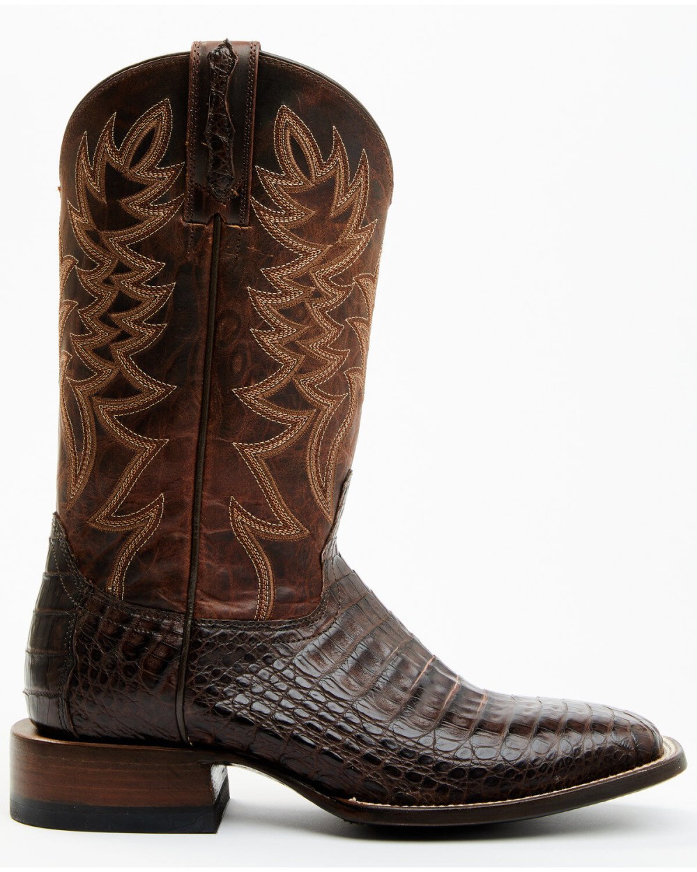 Cody James - Men's Exotic Caiman Belly Western Boots - Broad Square Toe | Brown Cody James - Men's Exotic Caiman Belly Western Boots - Broad Square Toe | Brown
