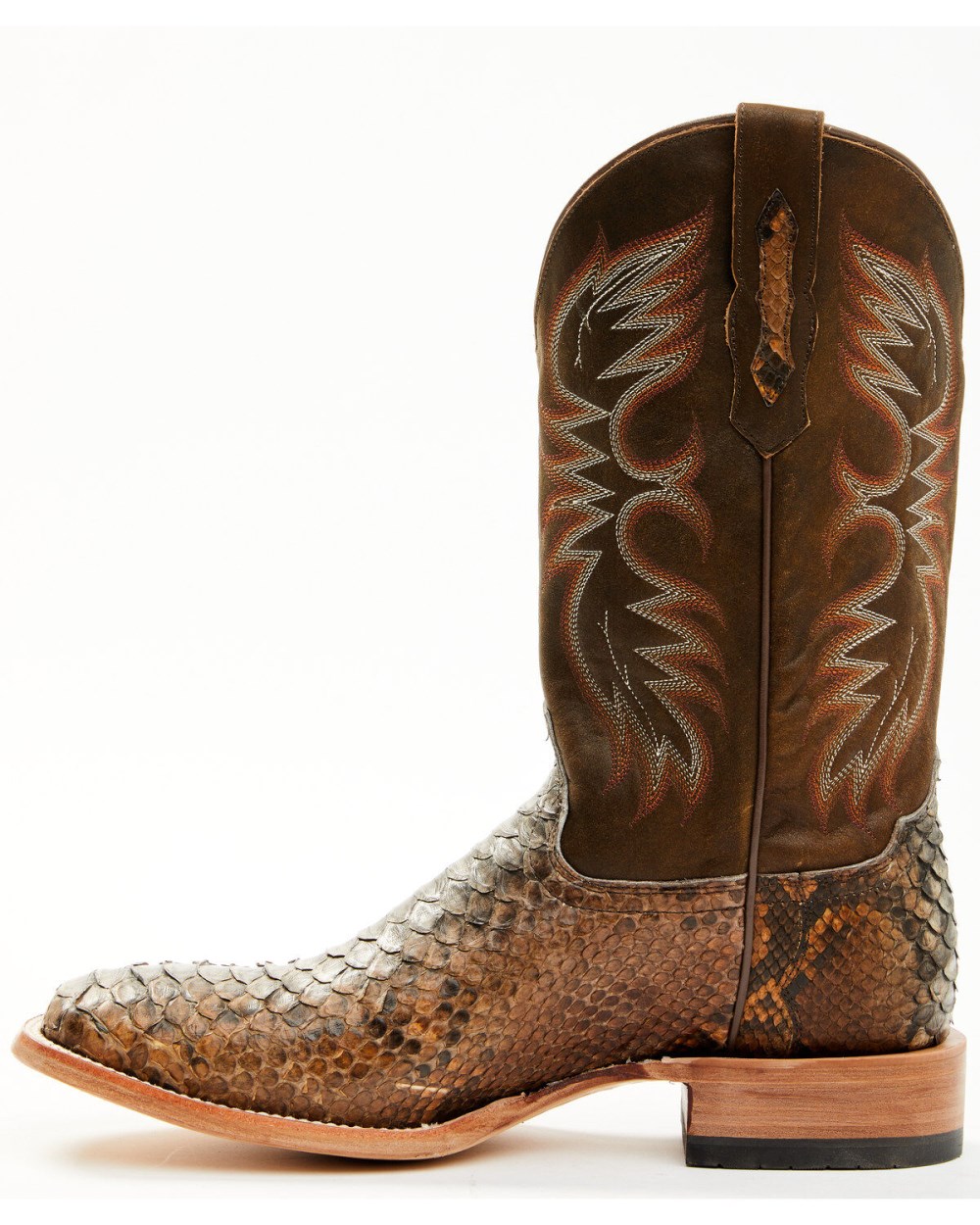 Cody James - Men's Python Exotic Western Boots - Broad Square Toe | Brown Cody James - Men's Python Exotic Western Boots - Broad Square Toe | Brown