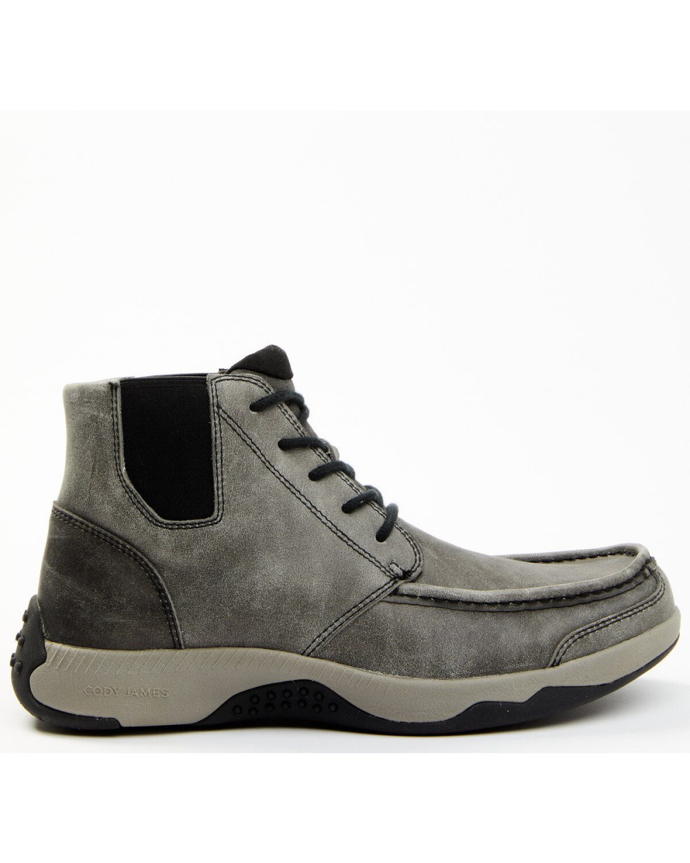 Cody James - Men's Trusted Glacier Lace-Up Casual Chelsea Boots - Moc Toe | Grey Cody James - Men's Trusted Glacier Lace-Up Casual Chelsea Boots - Moc Toe | Grey