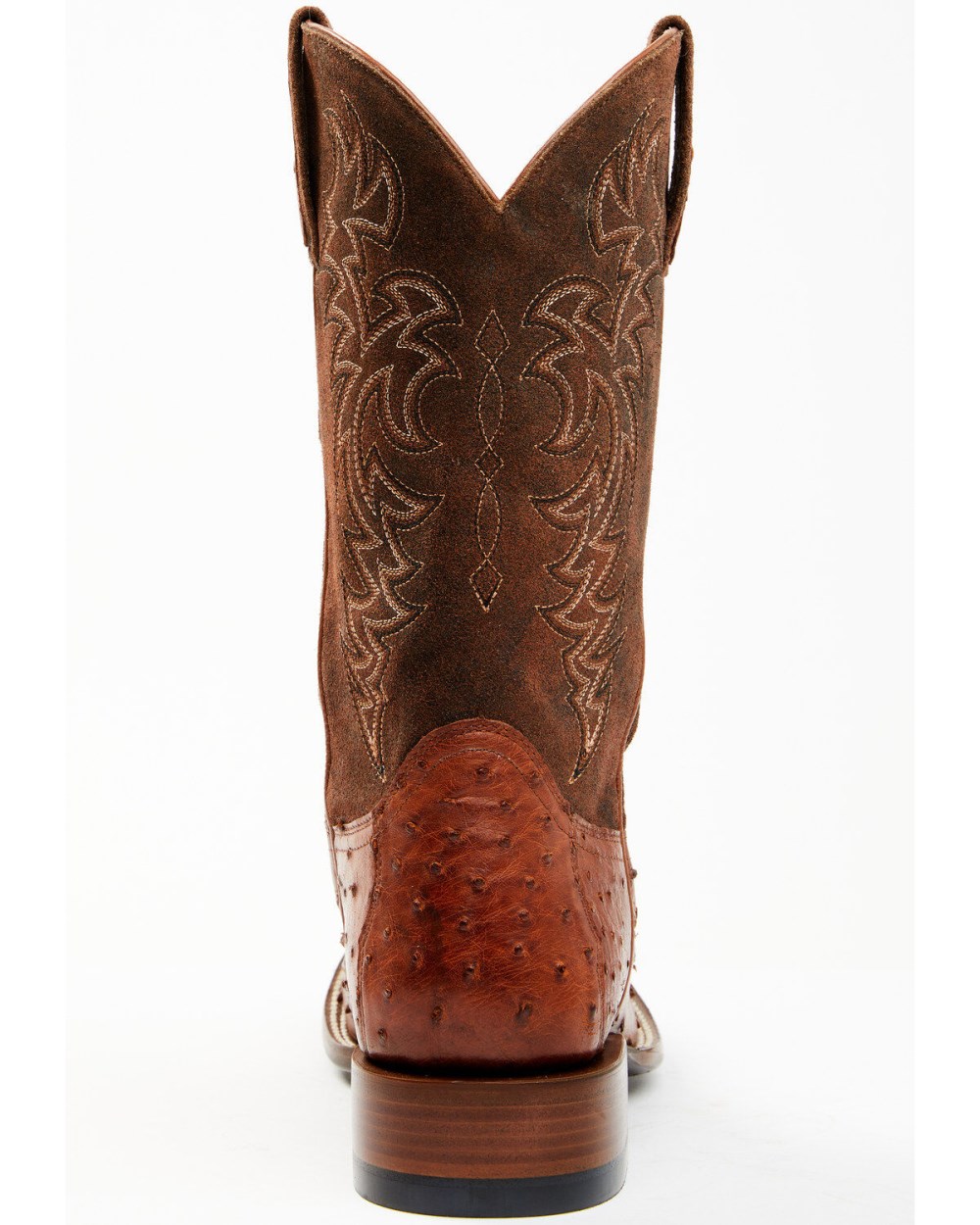 Cody James - Men's Brandy Genuine Ostrich Exotic Western Boots - Broad Square Toe | Red
