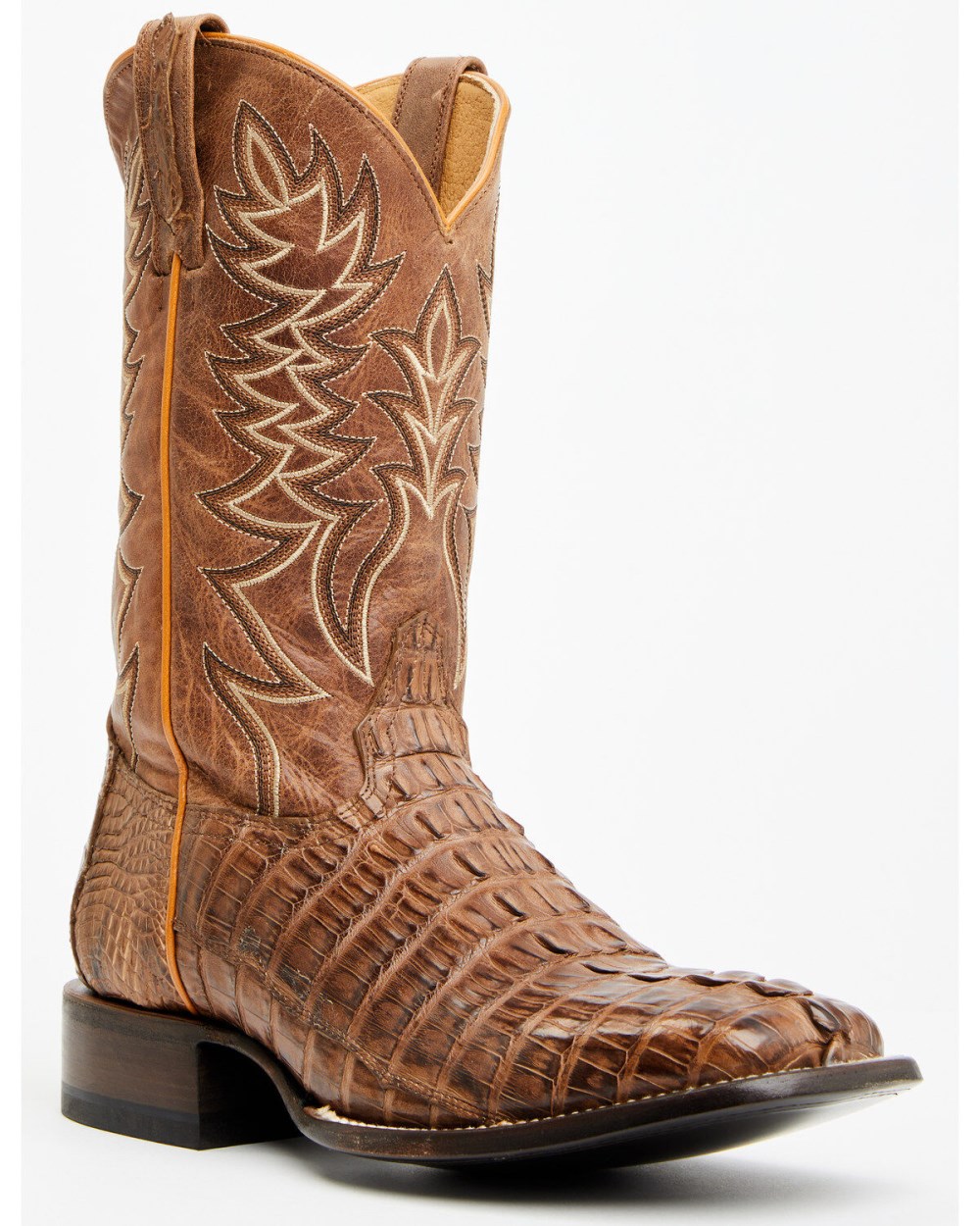 Cody James - Men's Exotic Caiman Tail Western Boots - Broad Square Toe | Brown Cody James - Men's Exotic Caiman Tail Western Boots - Broad Square Toe | Brown