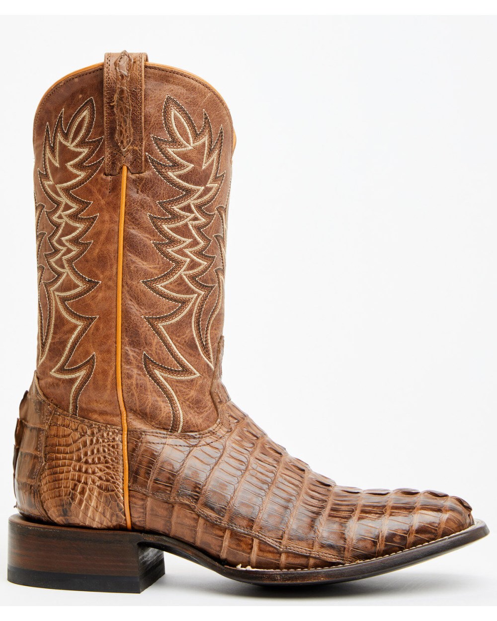 Cody James - Men's Exotic Caiman Tail Western Boots - Broad Square Toe | Brown Cody James - Men's Exotic Caiman Tail Western Boots - Broad Square Toe | Brown