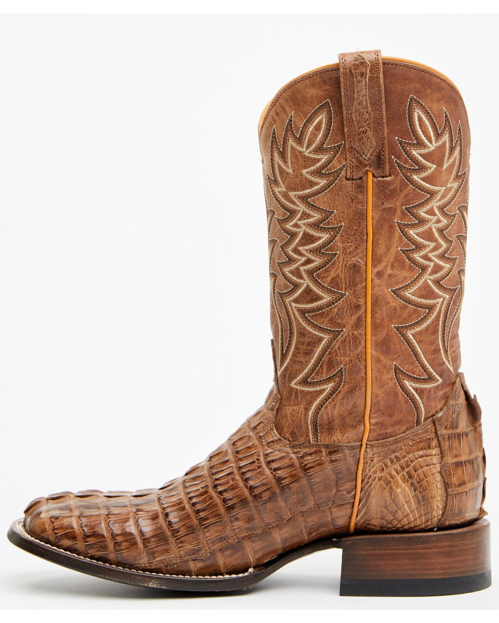 Cody James - Men's Exotic Caiman Tail Western Boots - Broad Square Toe | Brown Cody James - Men's Exotic Caiman Tail Western Boots - Broad Square Toe | Brown
