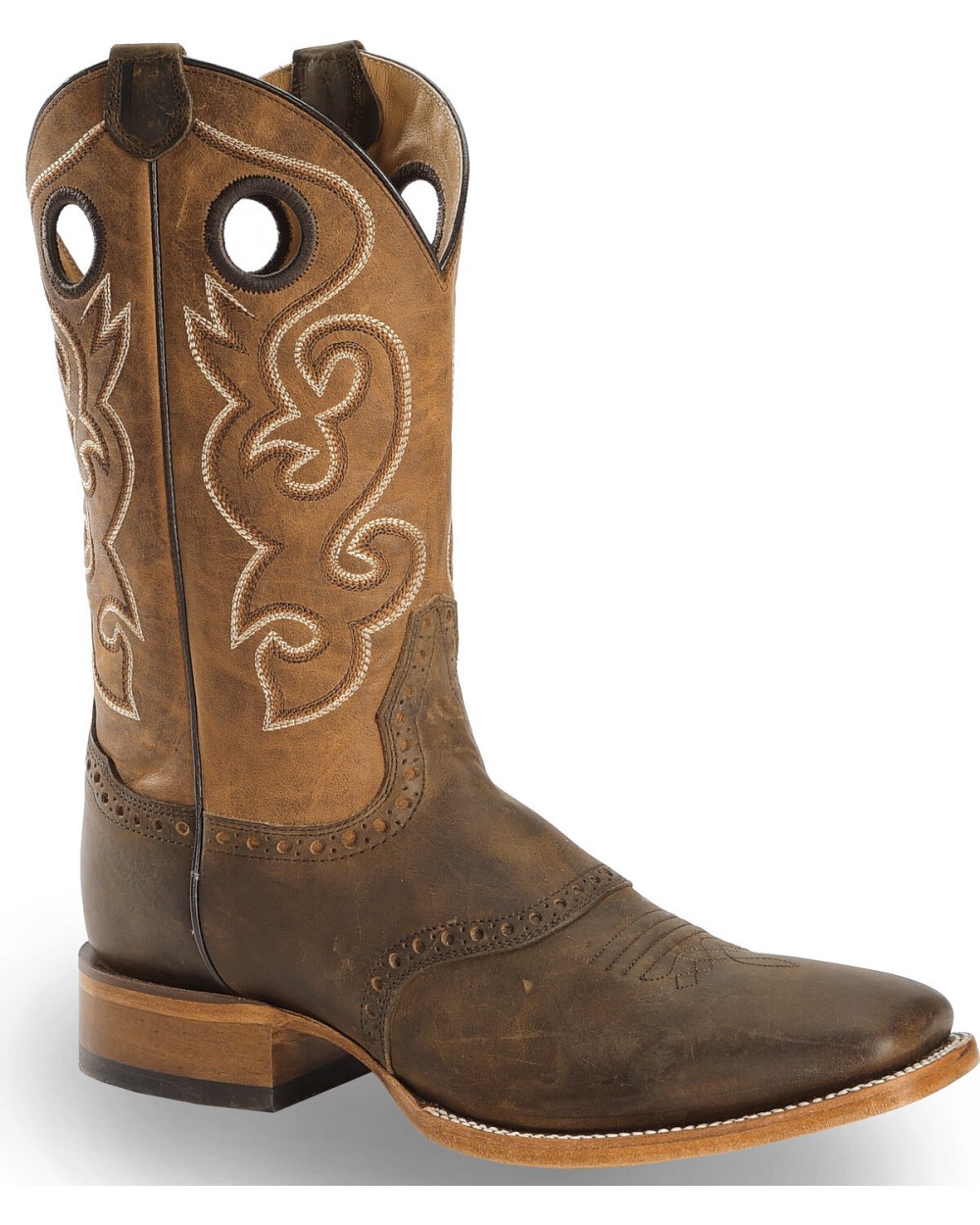 Cody James - Men's Saddle Vamp Western Boots - Broad Square Toe | Brown Cody James - Men's Saddle Vamp Western Boots - Broad Square Toe | Brown