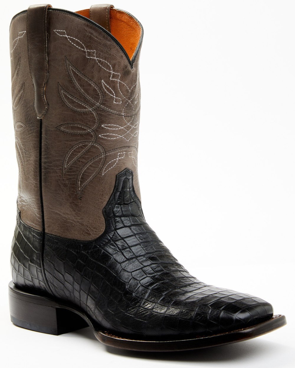 Cody James - Men's Alligator Print Western Boots - Broad Square Toe | Black Cody James - Men's Alligator Print Western Boots - Broad Square Toe | Black