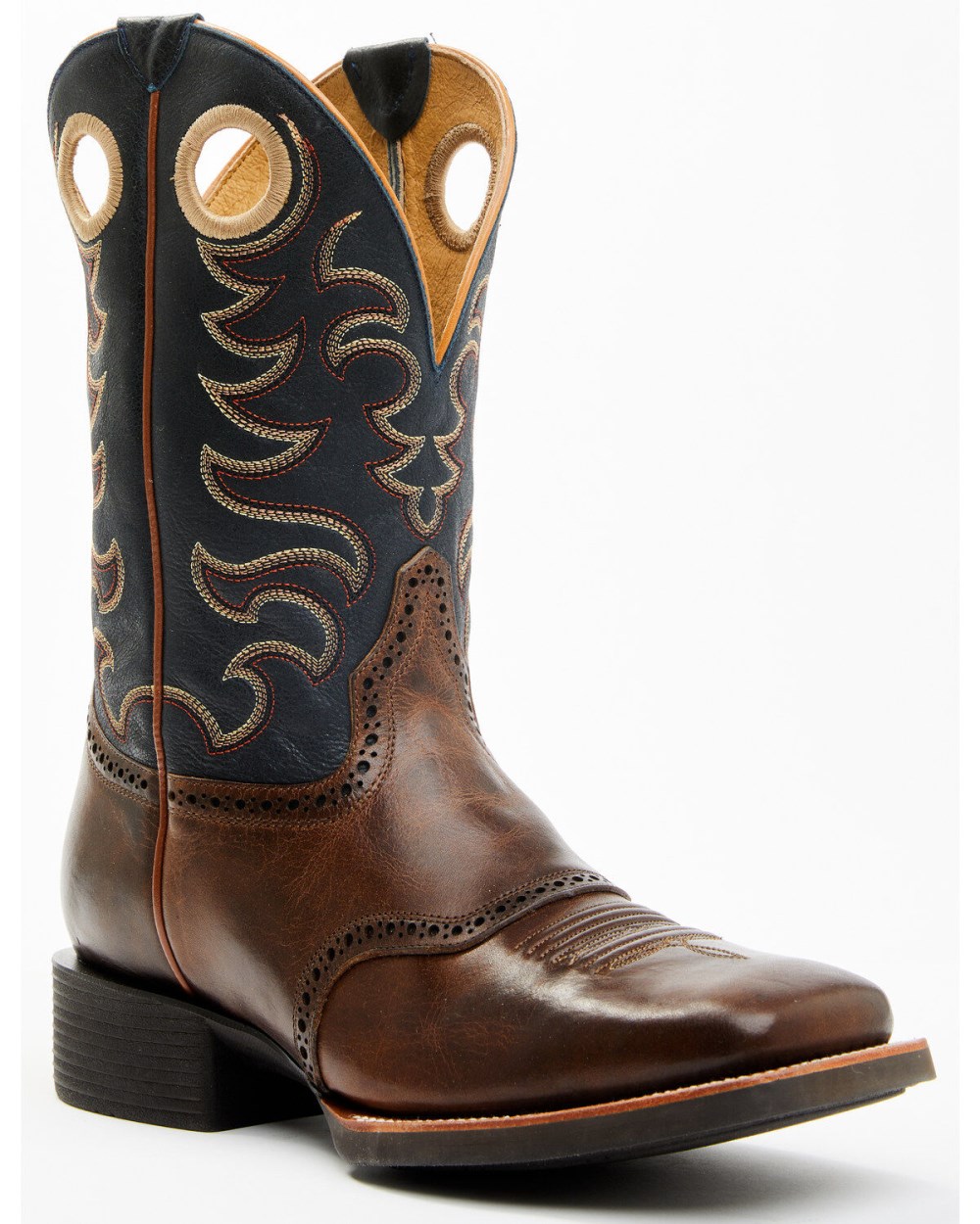 Cody James - Men's Xero Gravity Gibson Saddle Vamp Western Performance Boots - Broad Square Toe | Brown Cody James - Men's Xero Gravity Gibson Saddle Vamp Western Performance Boots - Broad Square Toe | Brown