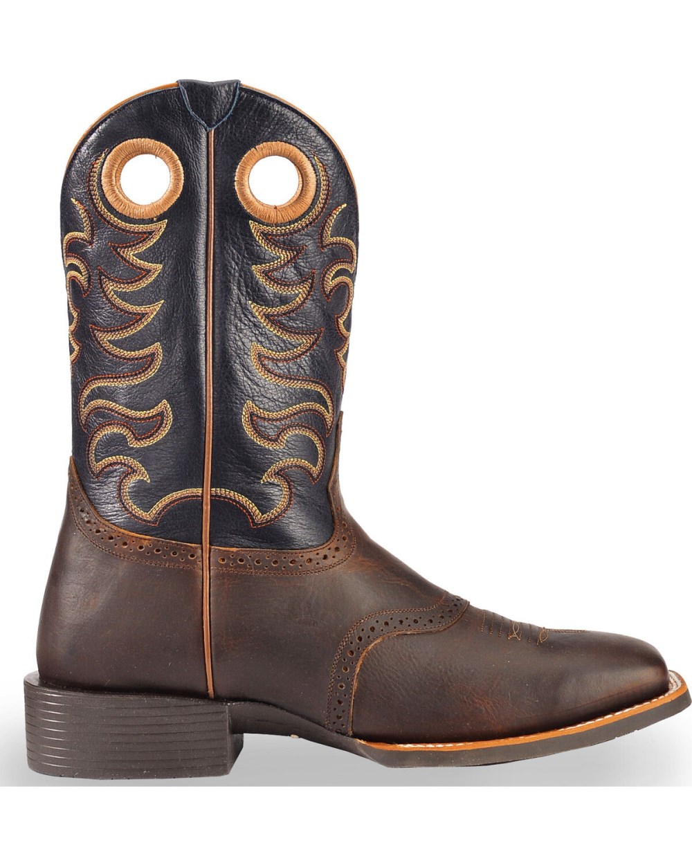 Cody James - Men's Xero Gravity Gibson Saddle Vamp Western Performance Boots - Broad Square Toe | Brown Cody James - Men's Xero Gravity Gibson Saddle Vamp Western Performance Boots - Broad Square Toe | Brown