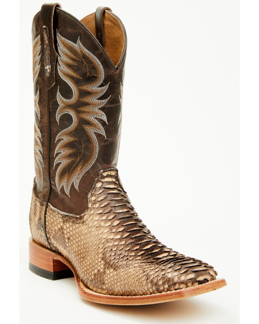 Cody James - Men's Exotic Python Western Boots - Broad Square Toe | Dark Brown Cody James - Men's Exotic Python Western Boots - Broad Square Toe | Dark Brown