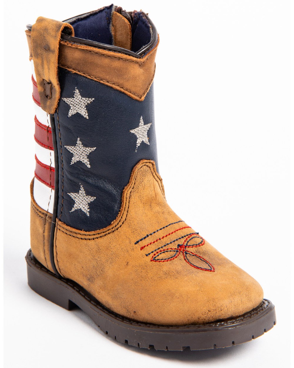 Cody James - Toddler Boys' USA Flag Western Boots - Broad Square Toe | Brown Cody James - Toddler Boys' USA Flag Western Boots - Broad Square Toe | Brown