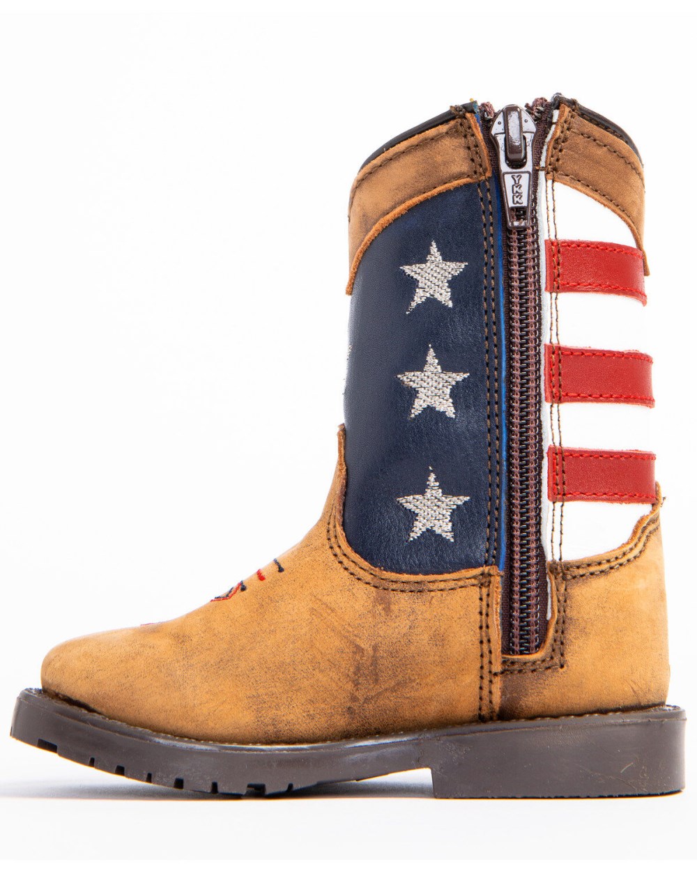 Cody James - Toddler Boys' USA Flag Western Boots - Broad Square Toe | Brown Cody James - Toddler Boys' USA Flag Western Boots - Broad Square Toe | Brown