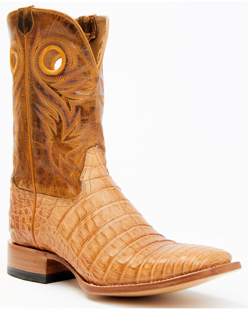 Cody James - Men's Exotic Caiman Belly Western Boots - Broad Square Toe | Tan Cody James - Men's Exotic Caiman Belly Western Boots - Broad Square Toe | Tan