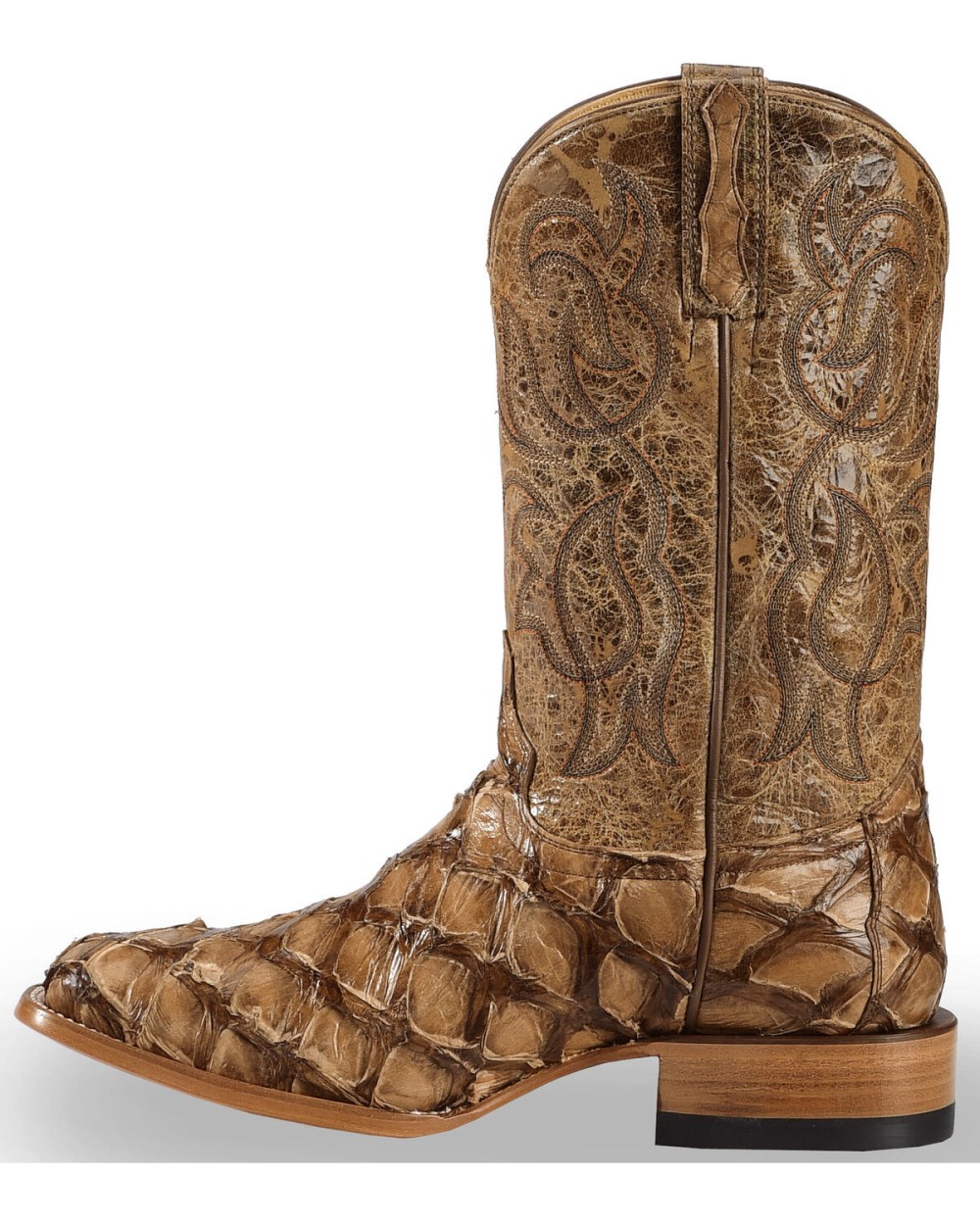 Cody James - Men's Pirarucu Exotic Boots - Broad Square Toe | Brown Cody James - Men's Pirarucu Exotic Boots - Broad Square Toe | Brown