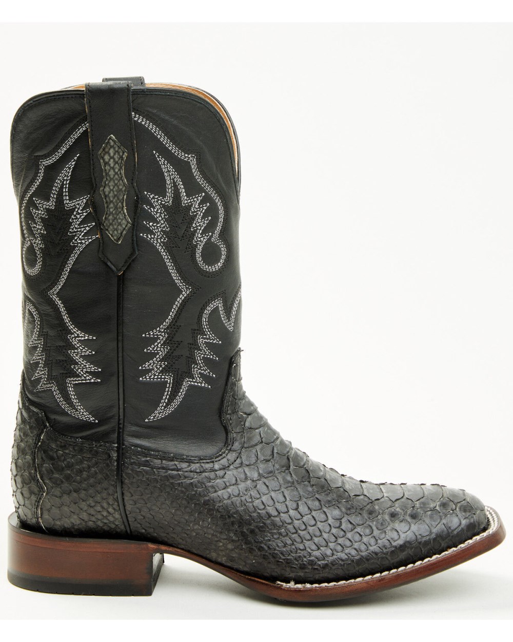 Cody James - Men's Exotic Python Western Boots - Broad Square Toe | Grey Cody James - Men's Exotic Python Western Boots - Broad Square Toe | Grey
