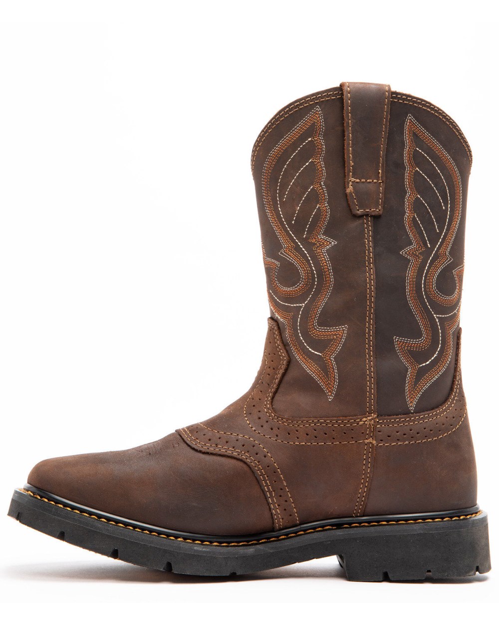 Cody James - Men's Mustang Saddle Waterproof Western Work Boots - Soft Toe | Dark Brown