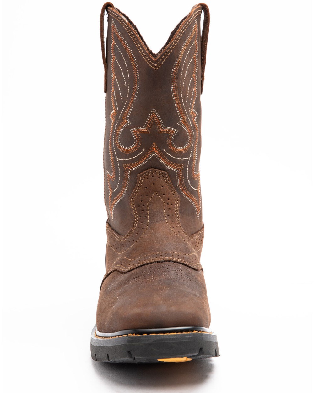 Cody James - Men's Mustang Saddle Waterproof Western Work Boots - Soft Toe | Dark Brown