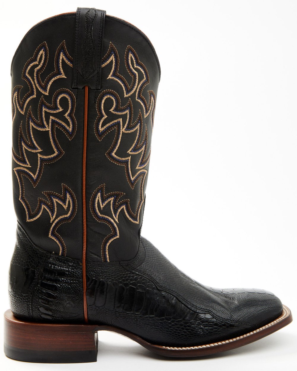 Cody James - Men's Exotic Ostrich Leg Western Boots - Broad Square Toe | Black Cody James - Men's Exotic Ostrich Leg Western Boots - Broad Square Toe | Black
