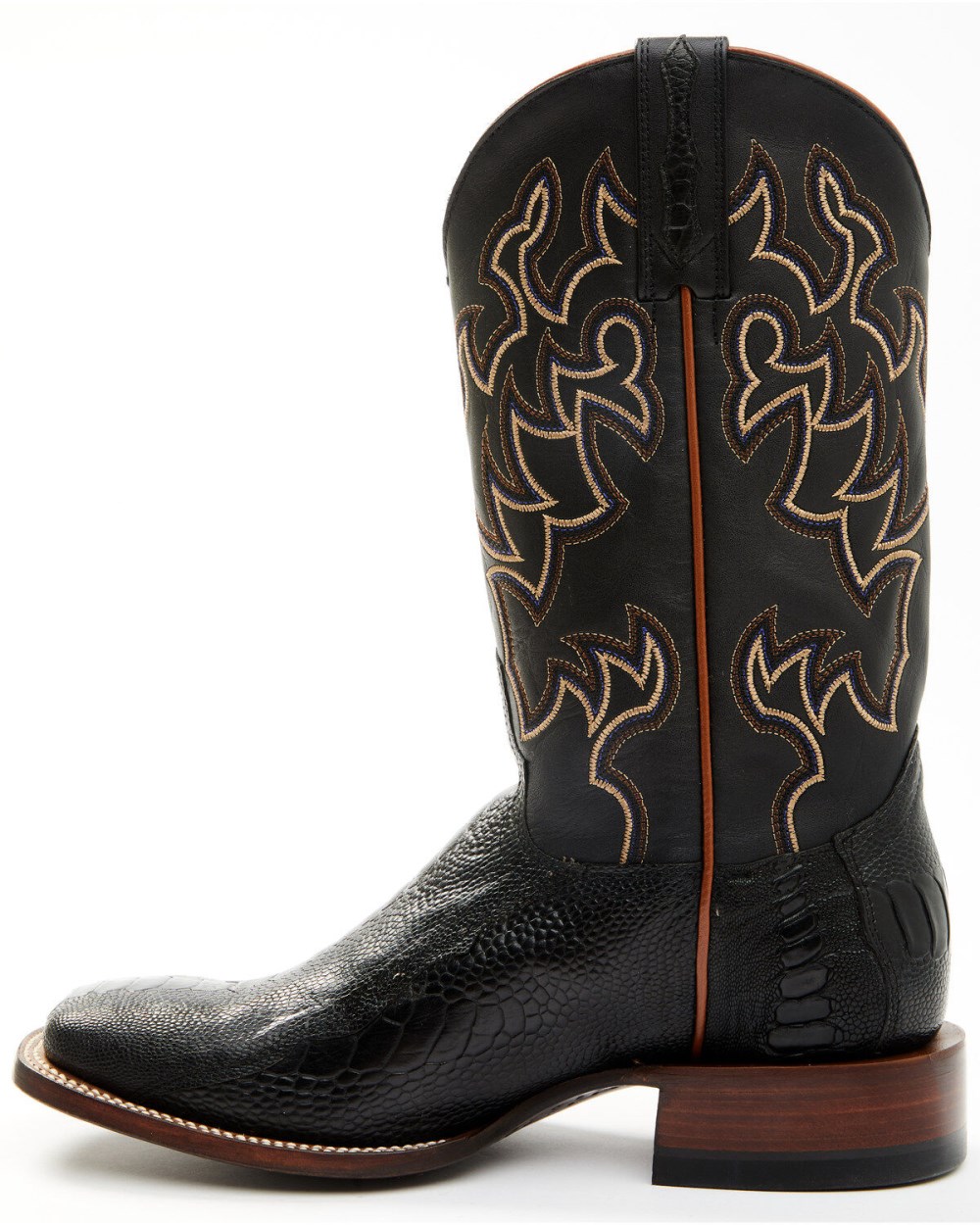 Cody James - Men's Exotic Ostrich Leg Western Boots - Broad Square Toe | Black Cody James - Men's Exotic Ostrich Leg Western Boots - Broad Square Toe | Black