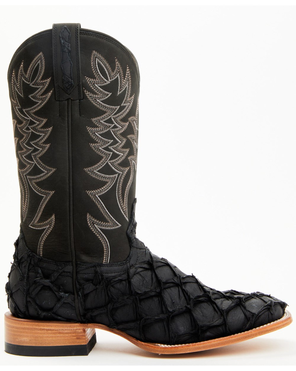 Cody James - Men's Exotic Pirarucu Western Boots - Broad Square Toe | Black