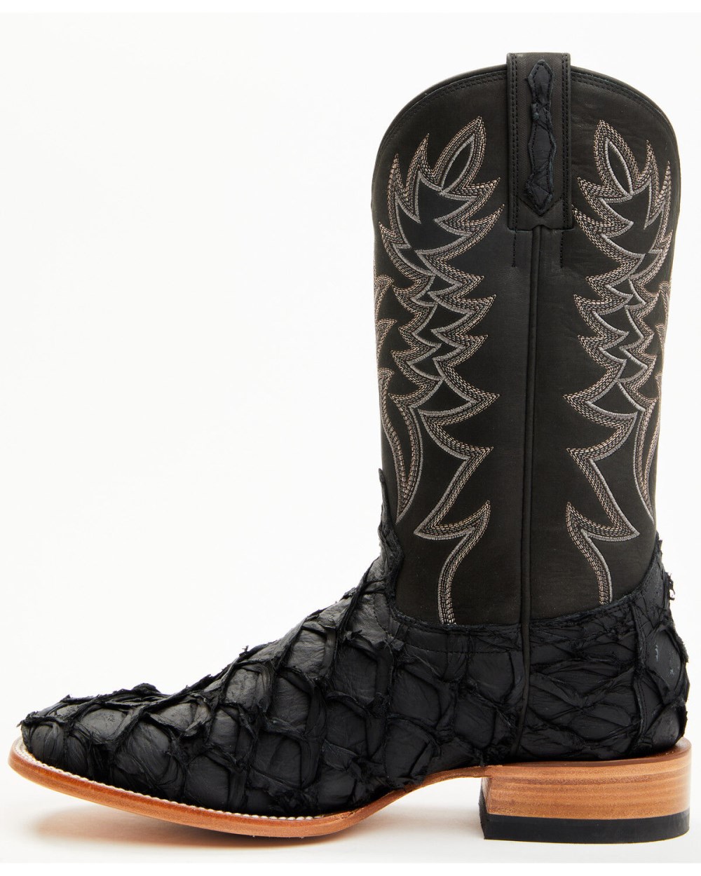 Cody James - Men's Exotic Pirarucu Western Boots - Broad Square Toe | Black