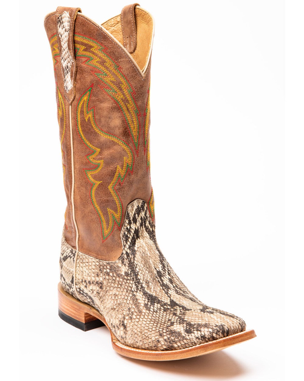 Cody James - Men's Exotic Python Western Boots - Broad Square Toe | Brown Cody James - Men's Exotic Python Western Boots - Broad Square Toe | Brown