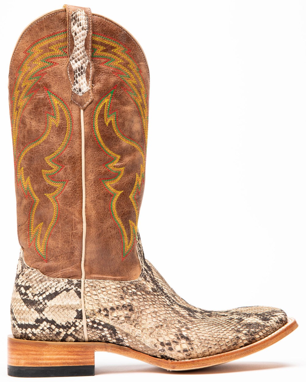 Cody James - Men's Exotic Python Western Boots - Broad Square Toe | Brown Cody James - Men's Exotic Python Western Boots - Broad Square Toe | Brown
