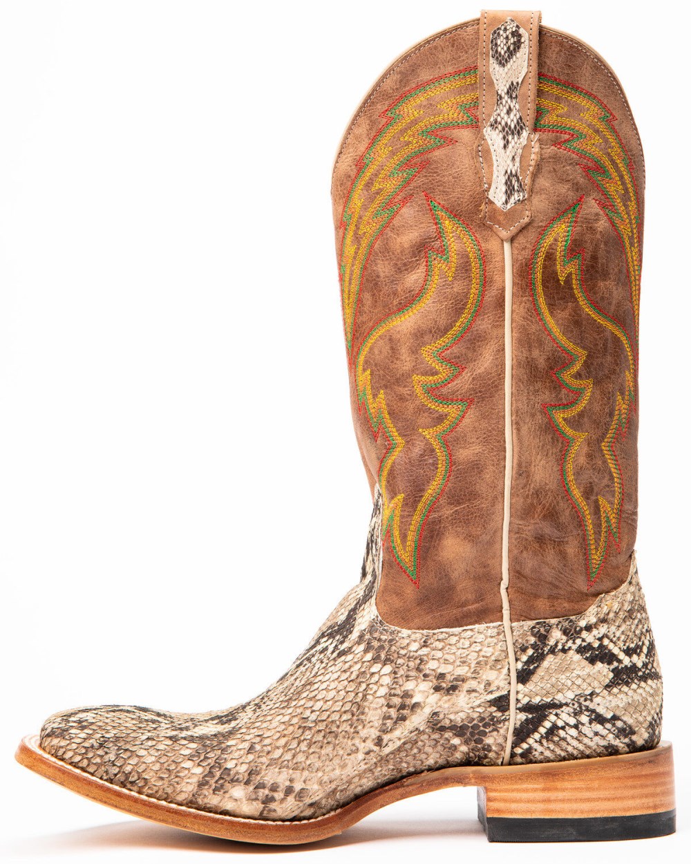 Cody James - Men's Exotic Python Western Boots - Broad Square Toe | Brown Cody James - Men's Exotic Python Western Boots - Broad Square Toe | Brown