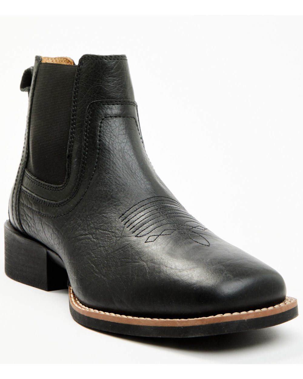 Cody James - Men's Ace Chelsea Boots - Broad Square Toe | Black Cody James - Men's Ace Chelsea Boots - Broad Square Toe | Black