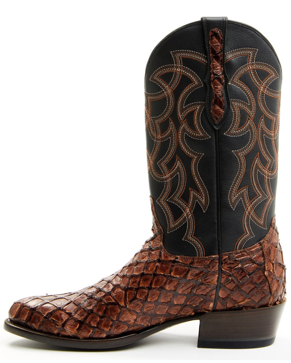 Cody James - Men's Exotic Pirarucu Western Boots - Round Toe | Dark Brown Cody James - Men's Exotic Pirarucu Western Boots - Round Toe | Dark Brown